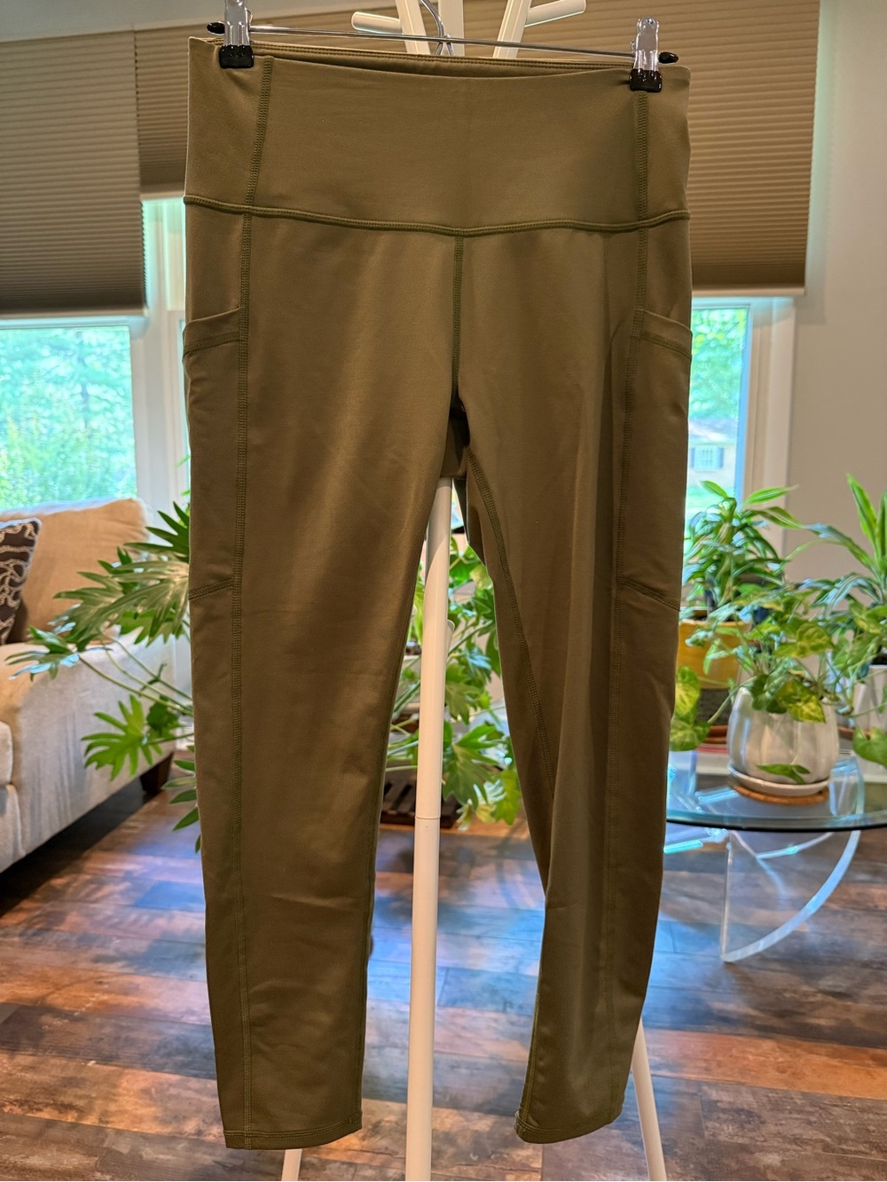 Z by Zella Olive Green High-Waist Pocket Leggings - Women